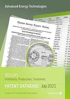 BIOGAS. Feedstock Production Treatment. Patent Database. July 2021