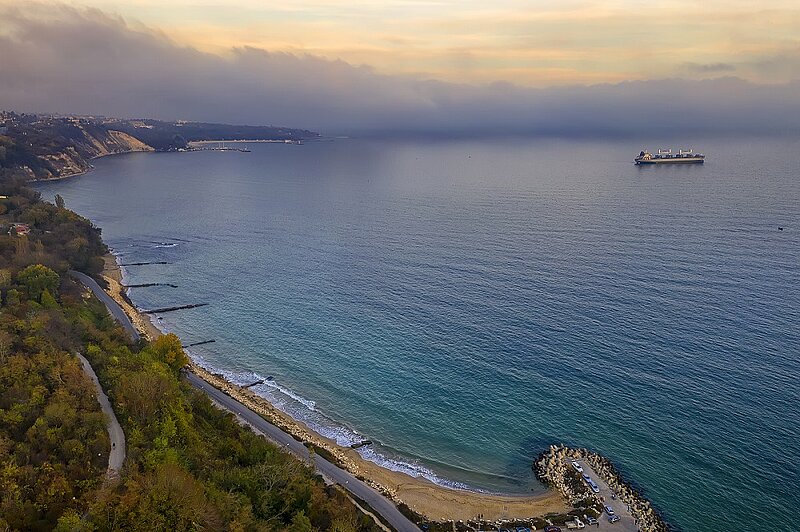 Coastline, Black sea near Varna, Bulgaria