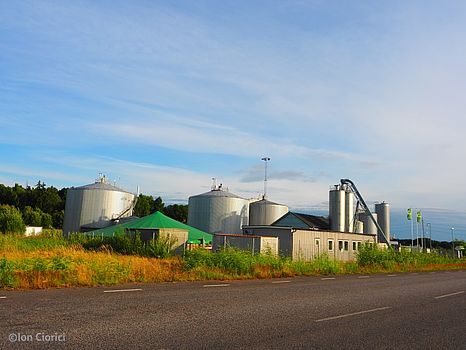 Biogas plants with cone gas-holder, Sweden