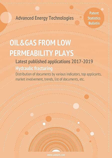 Latest published applications 2017-2019. Hydraulic fracturing