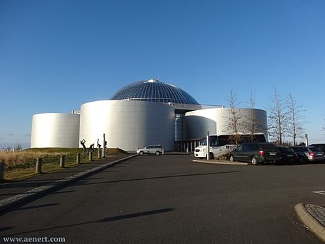 The Pearl of Reykjavik - a complex of reservoirs for storing hot water from geothermal springs partially converted into a public building, Iceland