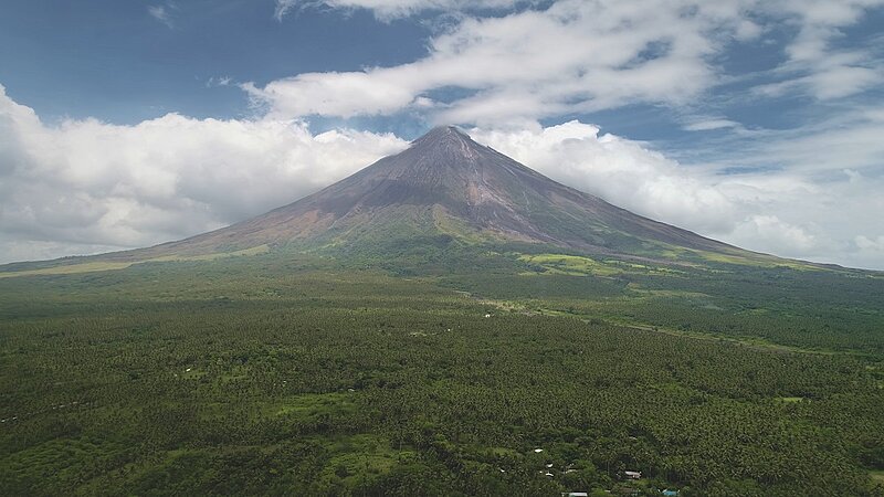 Closeup Philippines volcano