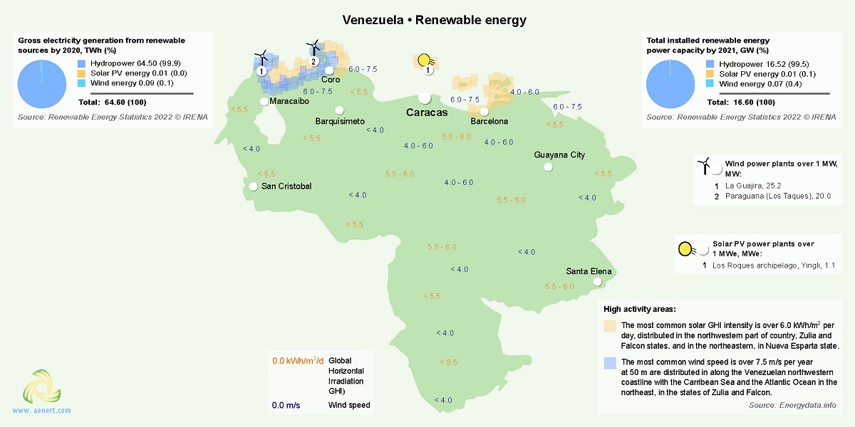 Map of Bioenergy infrastructure in Venezuela