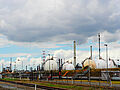 More than 95% of the world's hydrogen is produced in refineries through steam reforming. Antwerp Refinery, ExxonMobil, Belgium