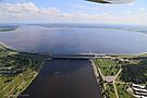 Riga's Hydroelectric Power Plant on Daugava River, 402MW and Riga Reservoir, Latvia (A)