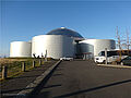 The Pearl of Reykjavik is a complex of reservoirs for storing hot water (water tank) from geothermal springs (4000 m³) partially converted into a public building, Iceland