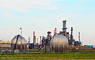 Industrial gas storage tanks, Suncor Refinary, Edmonton, Canada